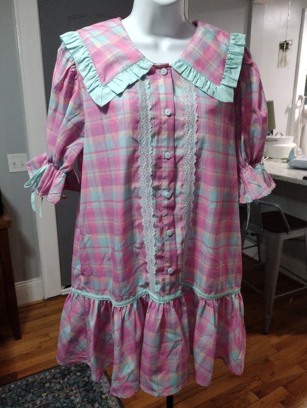 Rareraw Pink Plaid Dress